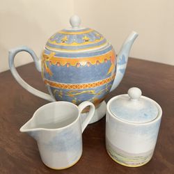 Vintage Williams-Sonoma Tea Set – Teapot, Sugar & Creamer (3-Piece)
