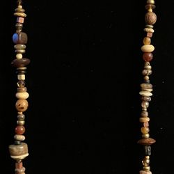 Earthtone Necklace Wooden, Plastic & Stone Assorted Sized Beads