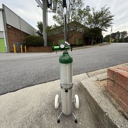 Portable Oxygen Cylinder Systems, Sizes M6 to E With Cart