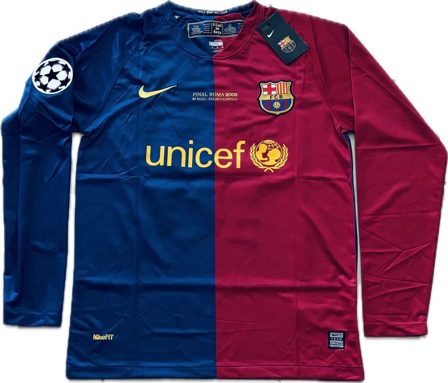 Messi #10 FC Barcelona 2009 Champions League (Long Sleeve)