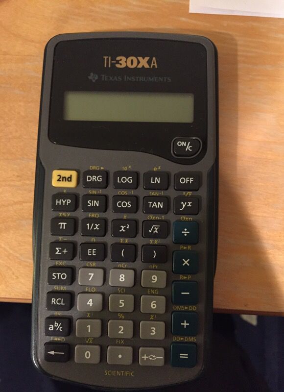 Calculator Texas Instrument TI-30XA