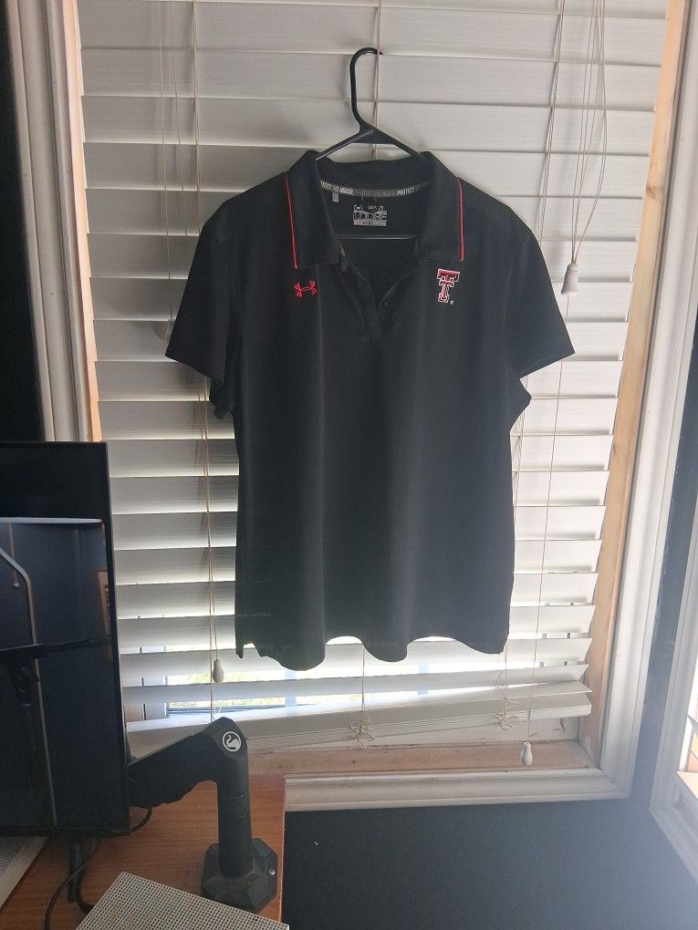 Womens TEXAS TECH Black And Red Polo