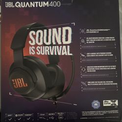 JBL Quantum 400 USB Over Ear Gaming Headset with Game Chat Balance Dial