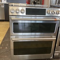 GE cafe Double Oven Glasstop Range