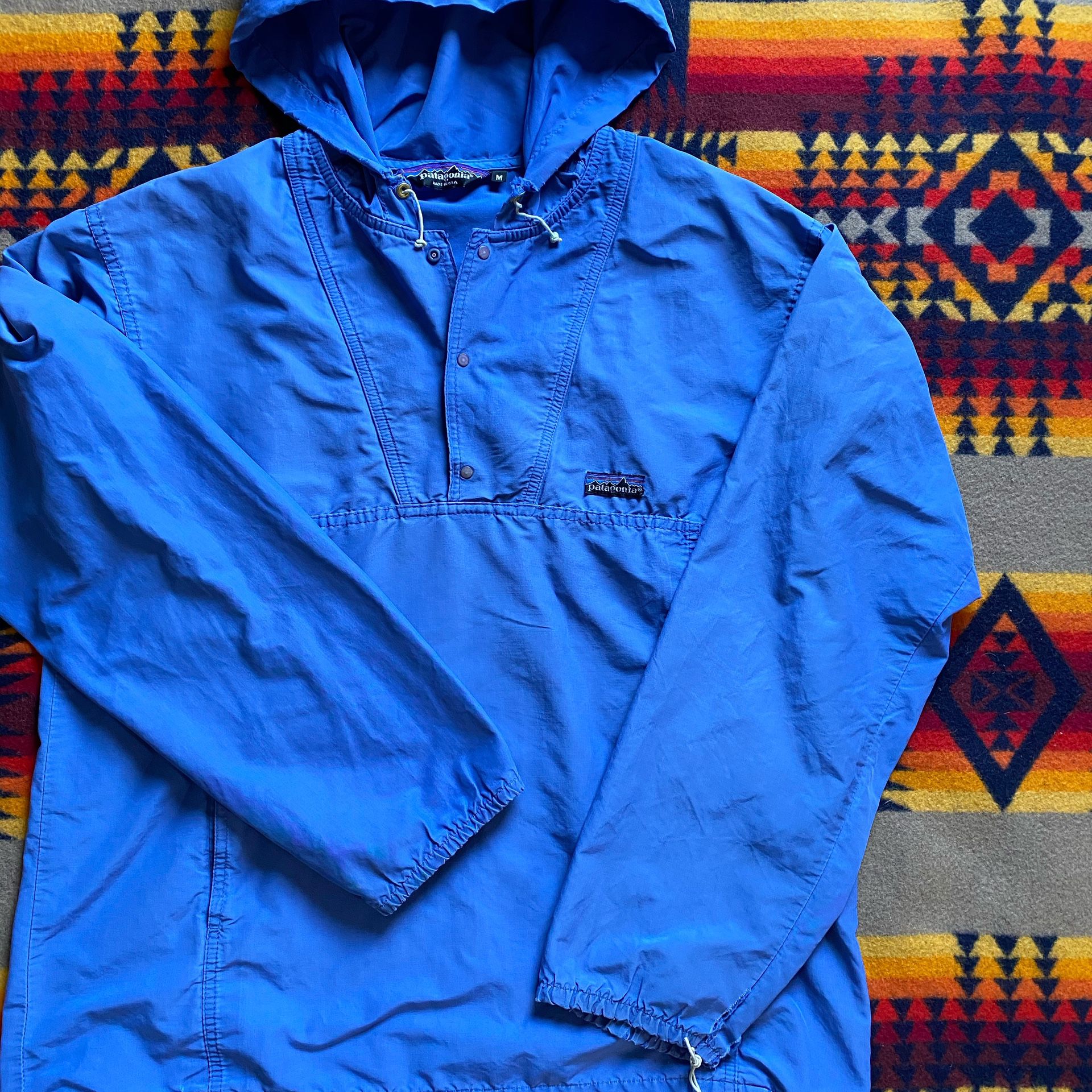 Vintage 80s Patagonia Anorak Windbreaker Pullover Jacket Size medium
