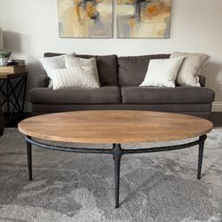 West Elm Oval Coffee Table