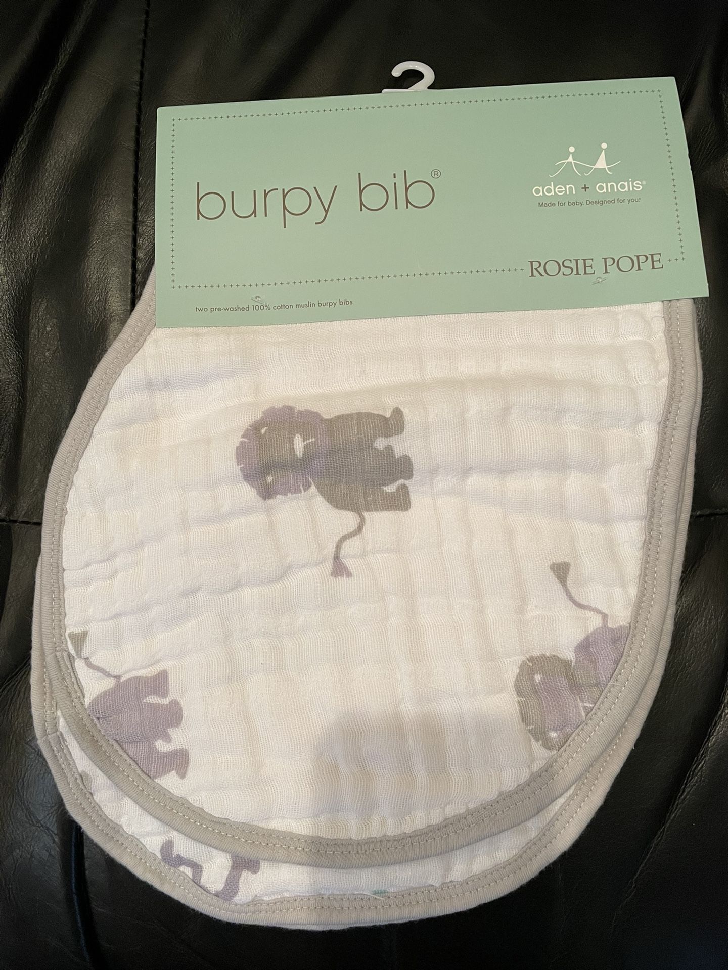 Aden + Anais Burpy Bib, 100% Cotton Muslin, Soft Absorbent 4 Layers, Multi-Use Burp Cloth and Bib