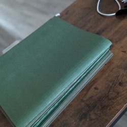 11 Green Hanging File Folders 