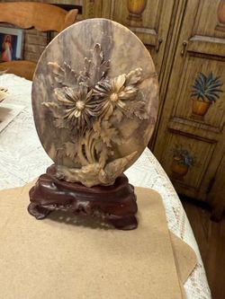 Soap stone statue with base