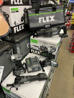 FLEX Reciprocating Saw Oscillating Multi-Tool Drill and Impact Driver Combo Kit ONLY $249 ( While supplies last )