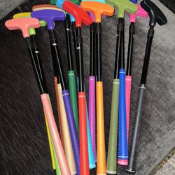 Shappy 16 Pack Golf Putters for Men and Women Adjustable Length Two Way Mini Golf Putters Kids Putter Bulk Right Left Handed Golfers Golf Clubs Set fo