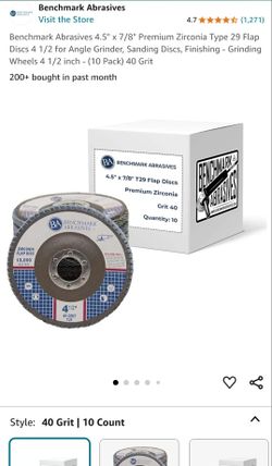 4-1/2" X 7/8" T29 (ANGLED
FACE) ZIRCONIA FLAP DISC -
10 PACK