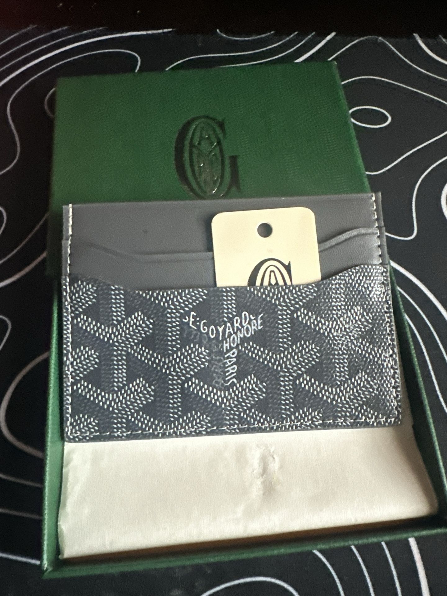 Grey Goyard card holder