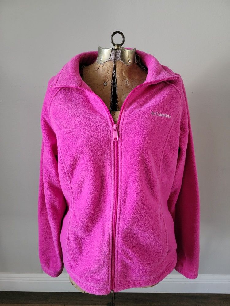 Colombia Fleece Jacket Fuchsia Pink Size Large