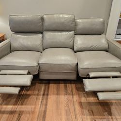 Double Recliner Chair Leather Couch