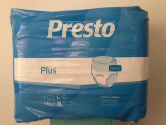 Adult Protective Underwear - Presto Pull-ups size L