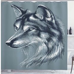 Brand-new Wolf Fabric Shower Curtain 🐺
