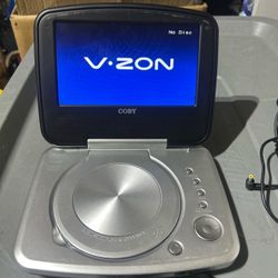 Coby TF-DVD7005 Portable DVD Player 7" LCD Screen Silver w/ Power Car Adapter