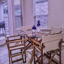 Joss and Main wood/glass table