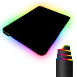 RGB Gaming Mouse Pad with 11 RGB Light up Modes,LED Gaming Pad,Non-Slip Rubber Based Computer Mice mat Medium Size(13.7” x 10.3”)