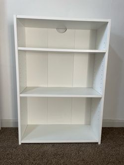 White book shelf