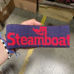 Vintage Steamboat Colorado Ski Snowboard Headband Wool Spell Out Made USA OS