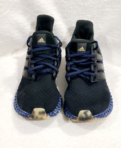 Adidas Ultra Boost 4D Running Shoes Sneakers Black/Blue Used No Insoles. A162264