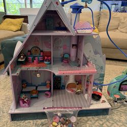 LOL Surprise Winter Disco Chalet Wooden Dollhouse, Camper Van and Dolls & Accessories