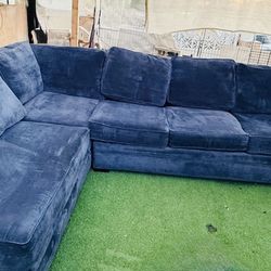 blue sectional sofa. OMO