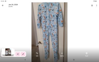 Kids size 7 / 8 Footed Blanket Pajamas (Unisex Skateboarder Print)