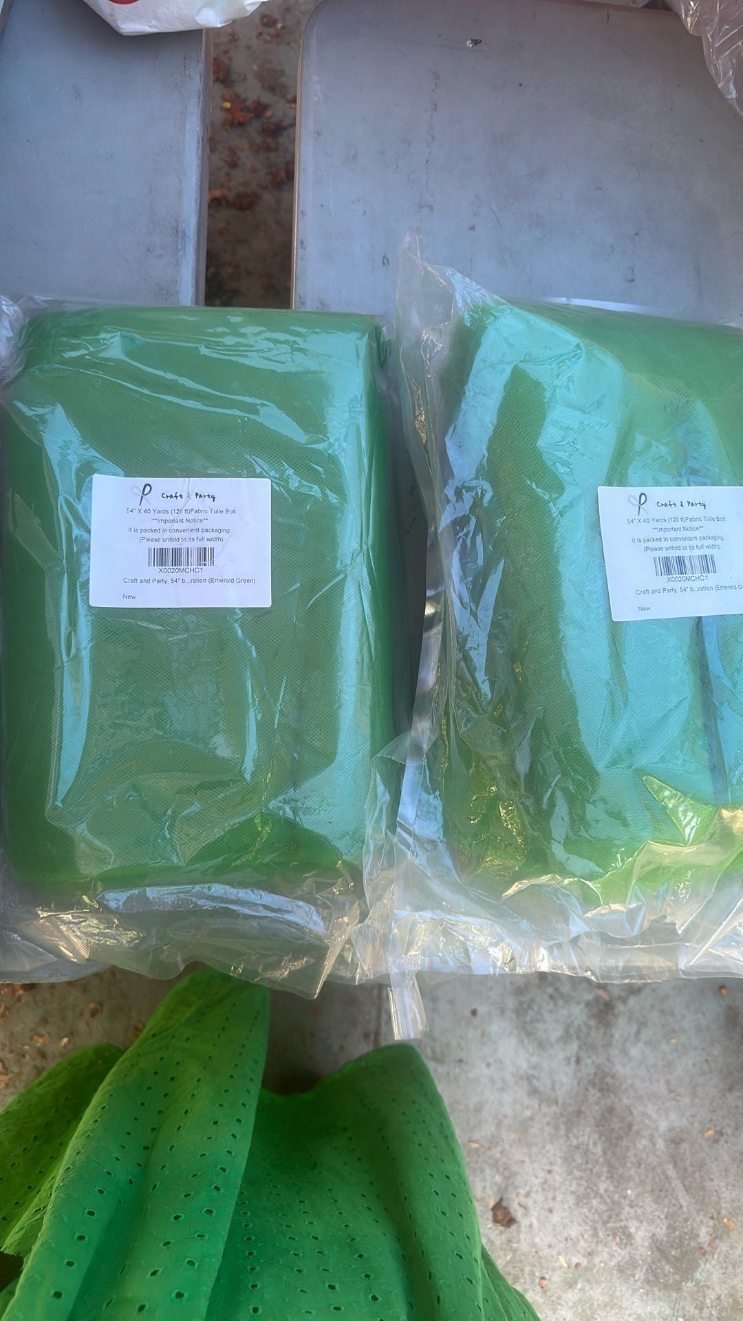 Fabric Fairy Green Tull Material