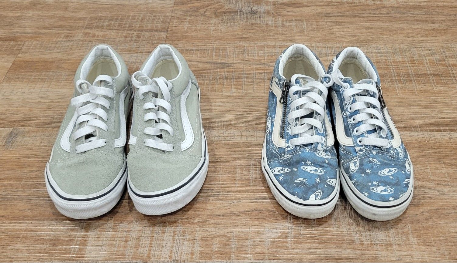 Vans Old Skool Low Kids Shoes/ Glow In The Dark/ Size 1.5 Kids