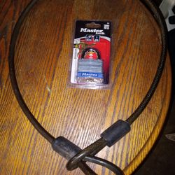 Brand New Lock With Cable