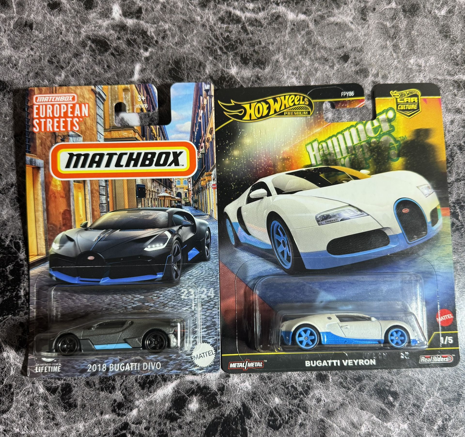 Bugatti Lot of 2 Hot Wheel Matchbox 