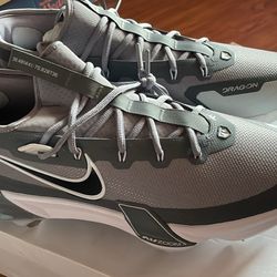 Nike Force Zoom Trout 9 Elite 'Grey' FB2906-002 Baseball Cleats size 14. NEW