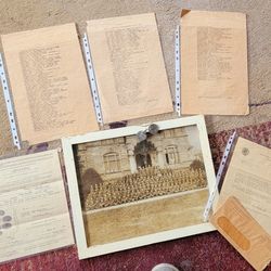 RARE WWI France Co. Photo Dog Tags Papers Documentation GROUPING. I bought this photo and Dog Tags several years ago, I noticed something behind the p