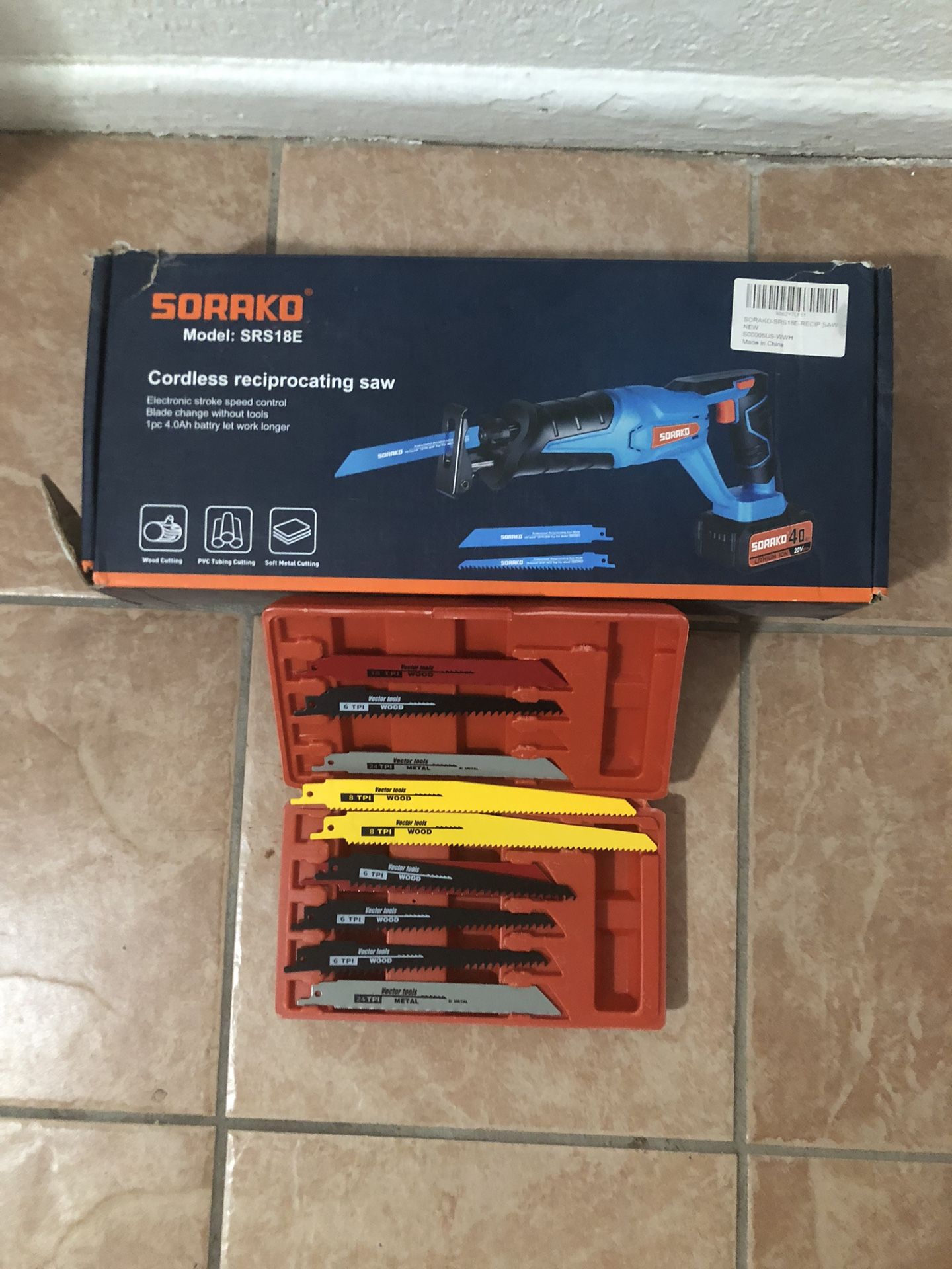 Reciprocating Saw, 20V Max Battery Power Saw, Comes With Blades