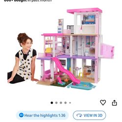 Barbie Dreamhouse Dollhouse Playset with Pool & Slide, Party Room, Elevator,