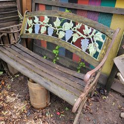 Rustic iron garden bench project