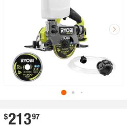 $115!!! RYOBI One+ HP 18v Brushless 5" Handheld Tile/Masonry Saw