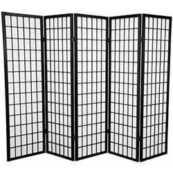 4 Panel Room Divider - Black