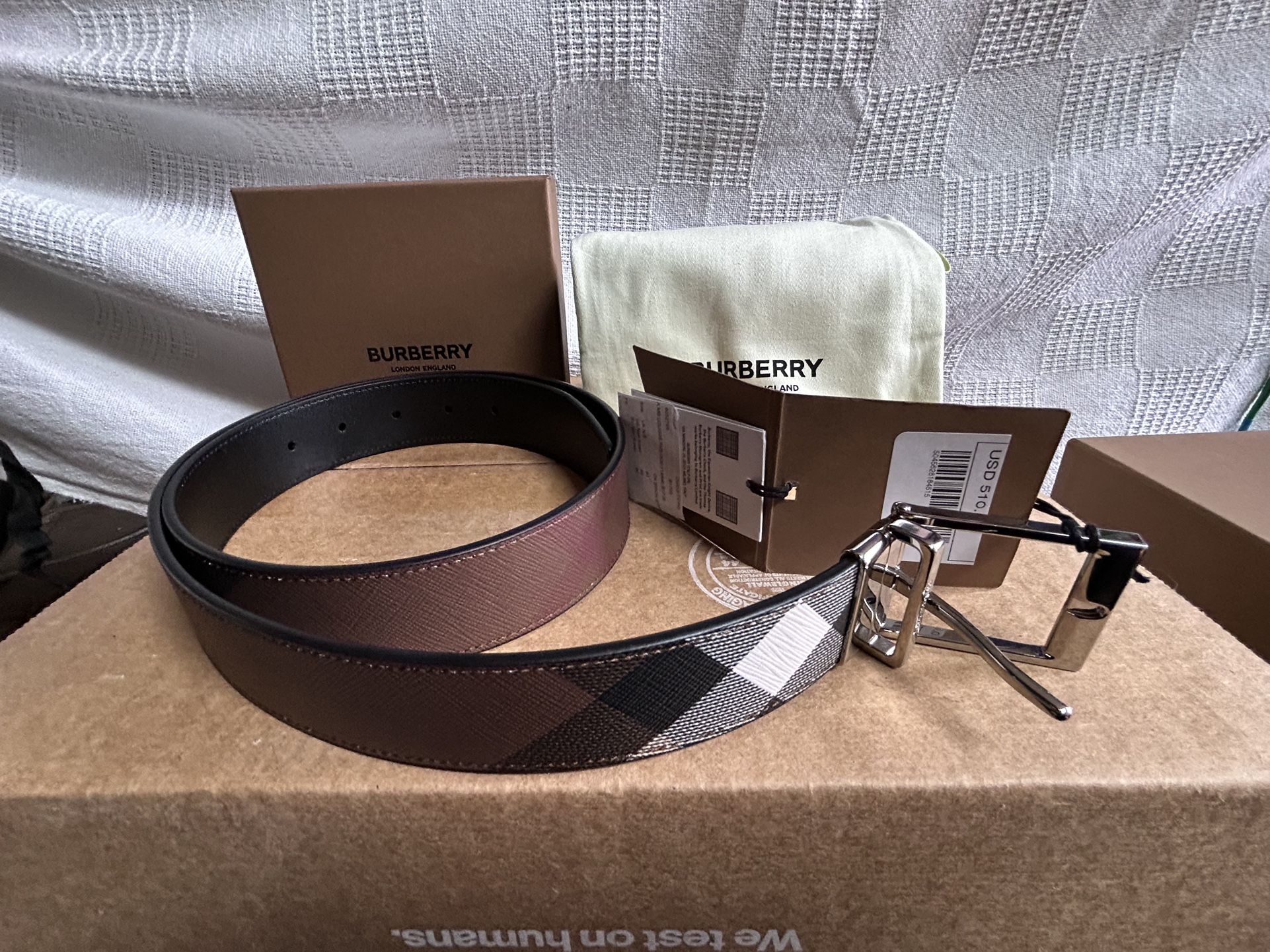 Burberry Mens Belt Size 90