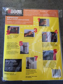 Zip door flame retardant 4x8 zip wall