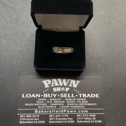 Men’s White Gold Band. .02 Ctw 14kwg. 3.3 Dwt  ( Layaway Or Acima Leasing Options)