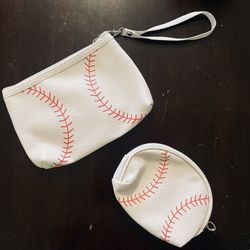 Small Baseball Wristlet X2