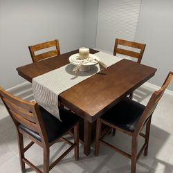 Counter-Height Dining Table & 4 Chairs
