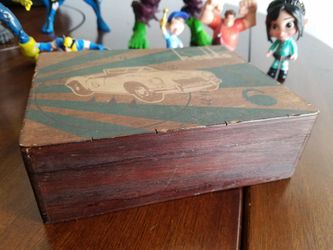 Wooden fossil box.