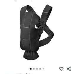 BabyBjörn Portabebés Mini, negro, tejido | Portabebés para recién nacidos (7-35 libras), ergonómico, fácil de usar
