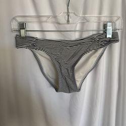 Women’s Bikini Bottoms, Striped, Black And White, Xhilaration, Size XS