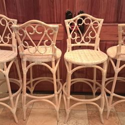 Woven Rattan Barstools Best Offer Is $100 As Of 7/4/24
